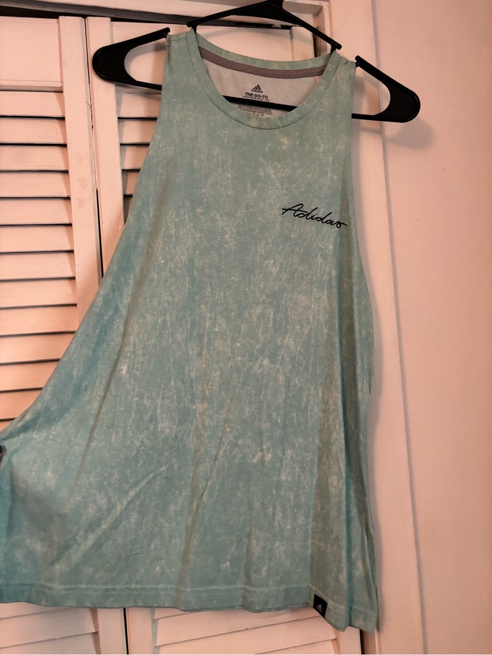 adidas Mint Green Washed Muscle Tank
